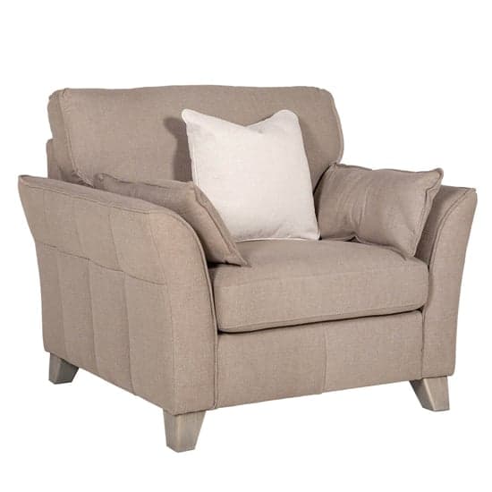 Jekyll Fabric 1 Seater Sofa In Biscuit With Cushions_1
