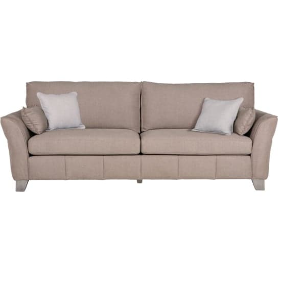 Jekyll Fabric 3 Seater Sofa In Biscuit With Cushions_2
