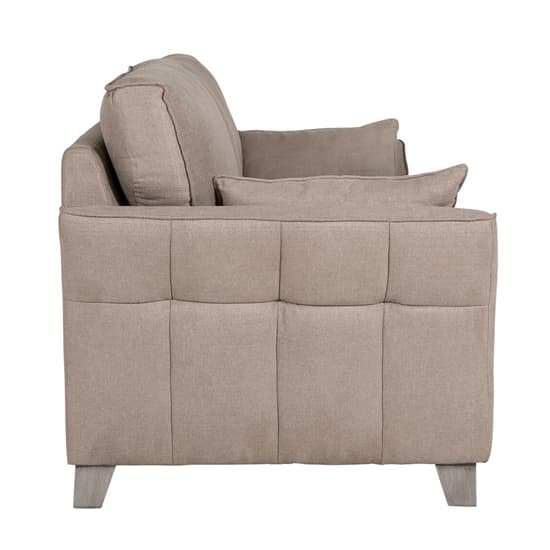 Jekyll Fabric 3 Seater Sofa In Biscuit With Cushions_4