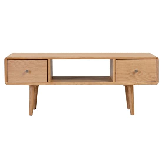 Javion Wooden Coffee Table With 2 drawers In Natural Oak_2