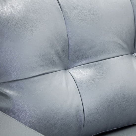 Jerri Faux Leather 2 Seater Sofa In Light Grey_5