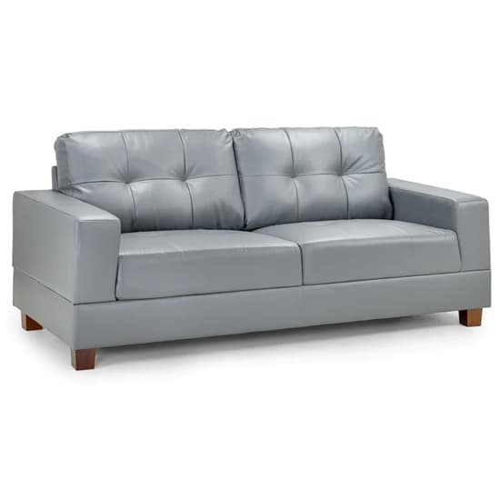Jerri Faux Leather 3+2 Seater Sofa Set In Light Grey_3