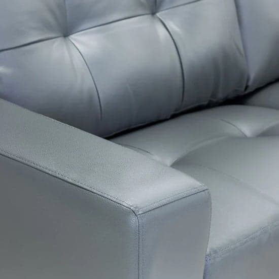 Jerri Faux Leather 3+2 Seater Sofa Set In Light Grey_5