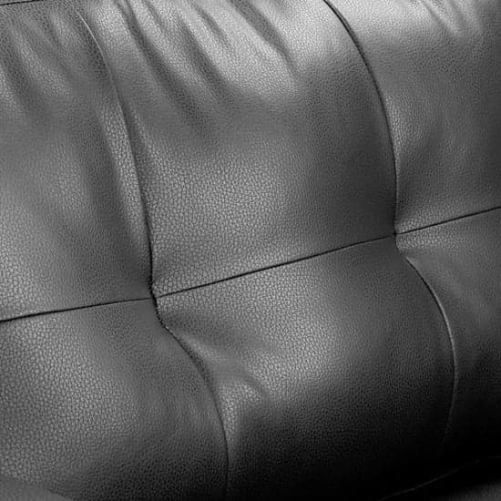 Jerri Faux Leather 3 Seater Sofa In Black_5