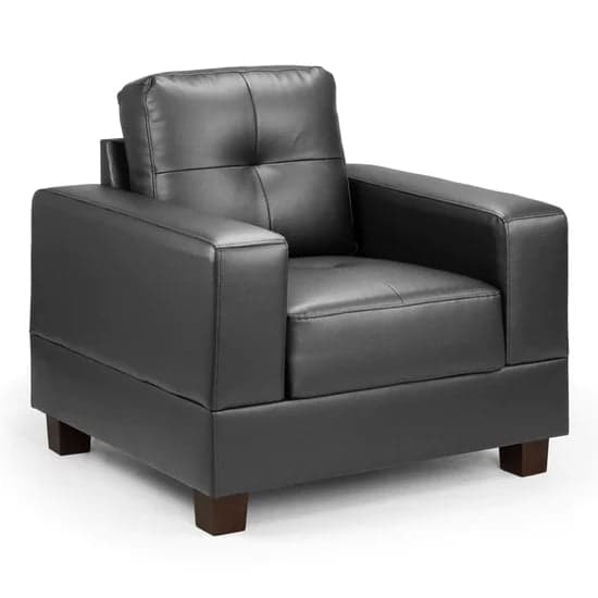 Jerri Faux Leather Armchair In Black_1
