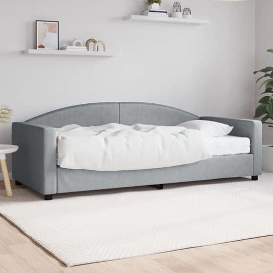 Jersey Fabric Daybed In Light Grey_1