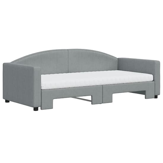 Jersey Fabric Daybed With Guest Bed In Light Grey_3