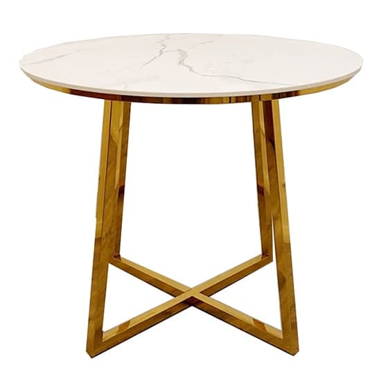 Jersey Round Polar White Dining Table 4 Everett Beige Chairs_4