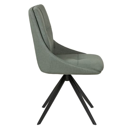 Jessa Fabric Dining Chair With Black Legs In Green_2