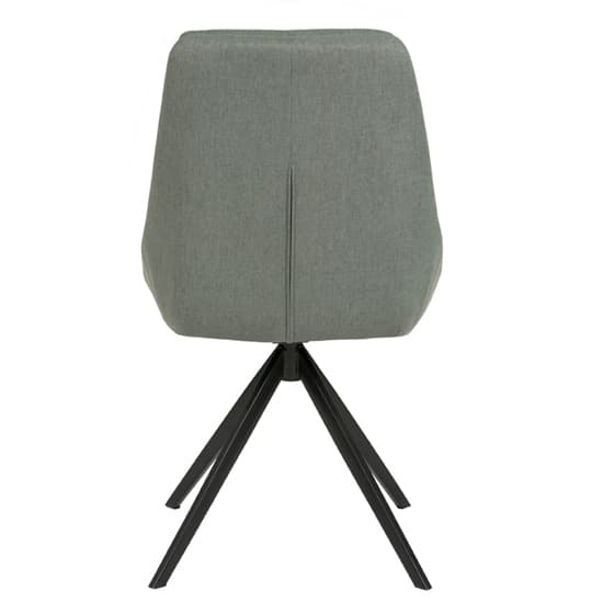 Jessa Green Fabric Dining Chairs With Black Legs In Pair_3