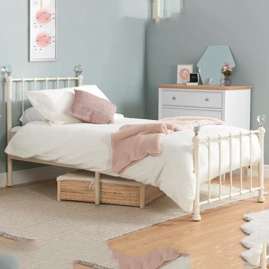 Jessika Metal Single Bed In Cream_1