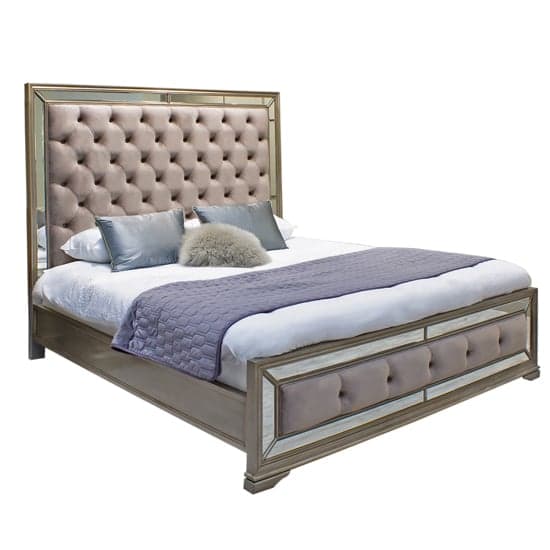 Jessika Velvet King Size Bed In Taupe_2