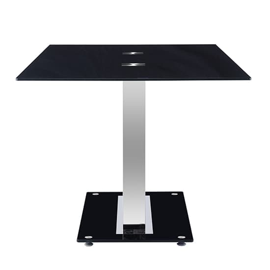 Jet Large Black Glass Dining Table With Chrome Supports_5