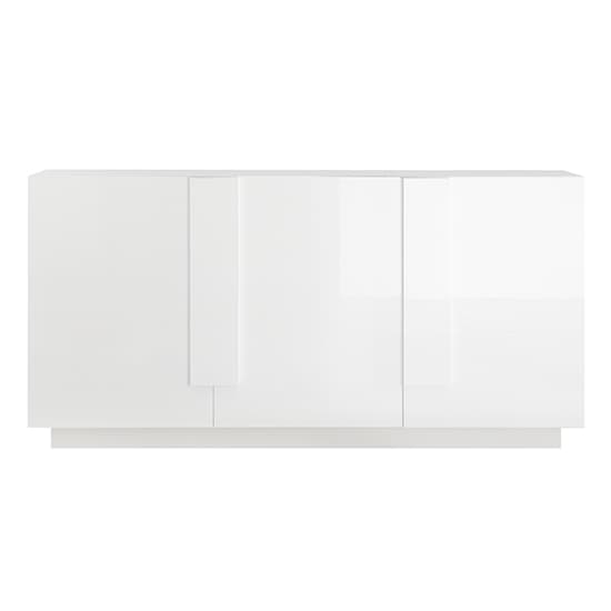 Jining High Gloss Sideboard With 3 Doors In White_3