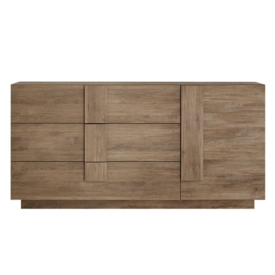 Jining Wooden Sideboard With 1 Door 3 Drawers In Oak_3