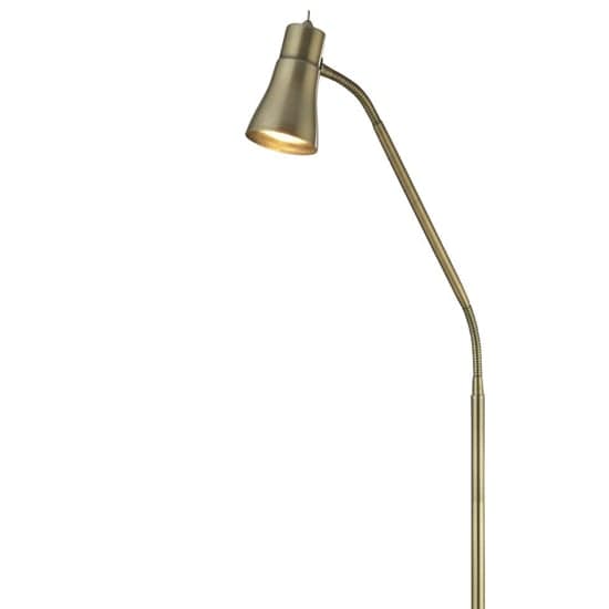 Jolly Mild Steel Flexi Head Floor Lamp In Antique Brass_2