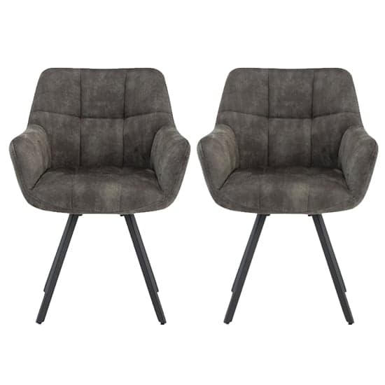 Jordan Olive Fabric Dining Chairs With Metal Frame In Pair_1