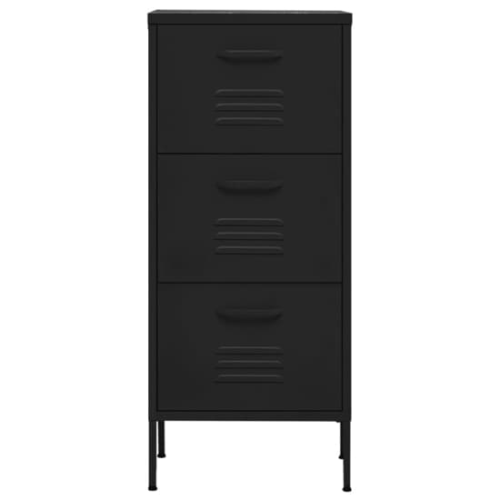 Jordan Steel Storage Cabinet With 3 Drawers In Black_3