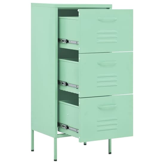 Jordan Steel Storage Cabinet With 3 Drawers In Mint_4
