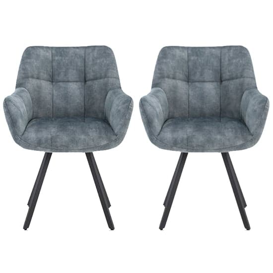 Jordan Stone Blue Fabric Dining Chairs With Metal Frame In Pair_1