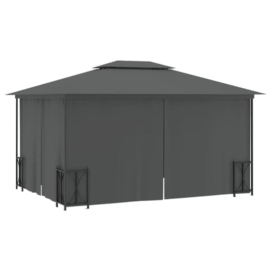 Josie 3m x 4m Gazebo With Sidewalls And Roofs In Anthracite_4