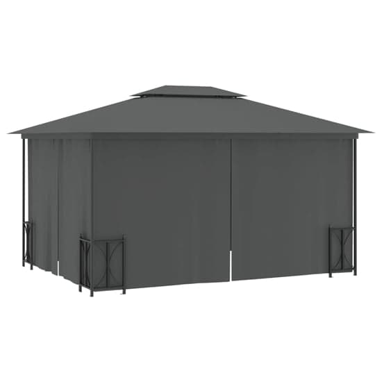 Josie 3m x 4m Gazebo With Sidewalls And Roofs In Anthracite_5
