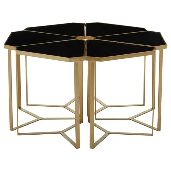 Judie Black Glass Top Set Of 6 Side Tables With Gold Metal Base_2