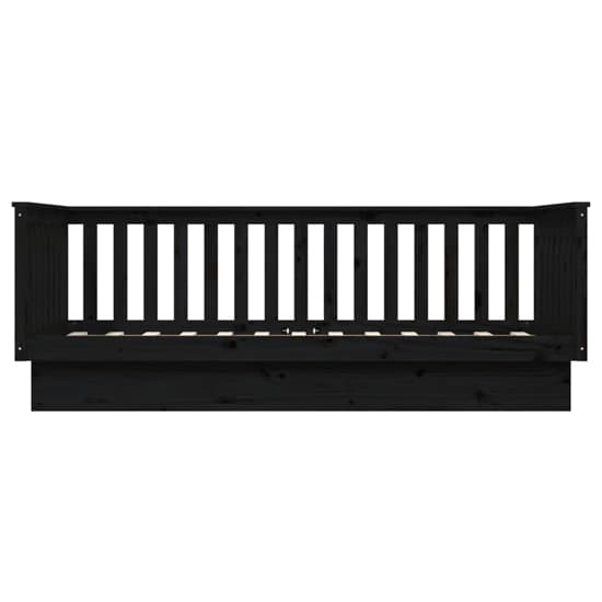 Julia Solid Pine Wood Single Day Bed In Black_4