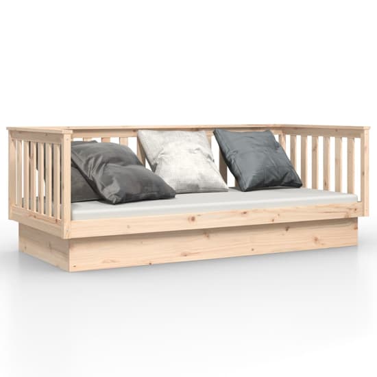 Julia Solid Pine Wood Single Day Bed In Brown_2
