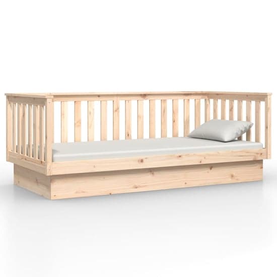 Julia Solid Pine Wood Single Day Bed In Brown_3