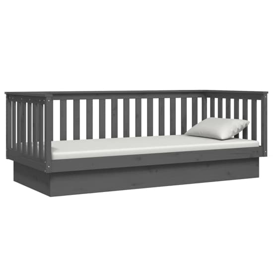Julia Solid Pine Wood Single Day Bed In Grey_3