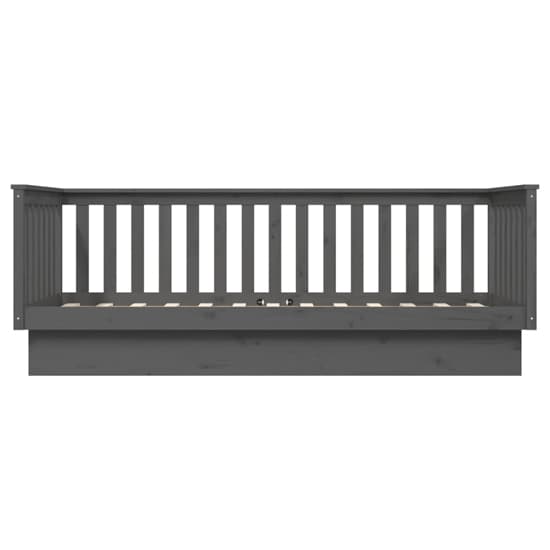 Julia Solid Pine Wood Single Day Bed In Grey_5