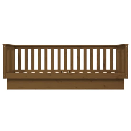 Julia Solid Pine Wood Single Day Bed In Honey Brown_4