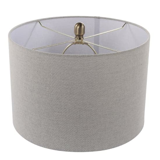 Juneau Grey Linen Shade Table Lamp With Crystal Base_5