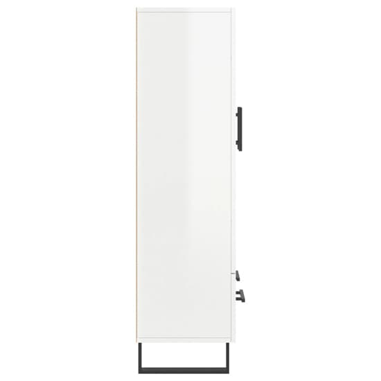 Kacia High Gloss Highboard With 2 Doors 1 Drawers In White_5