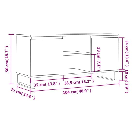 Kacia High Gloss TV Stand With 2 Doors In White_6