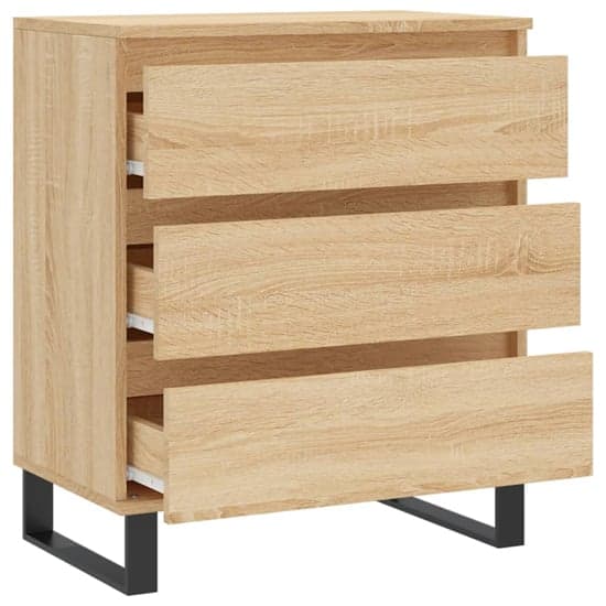 Kacia Wooden Chest Of 3 Drawers In Sonoma Oak_4