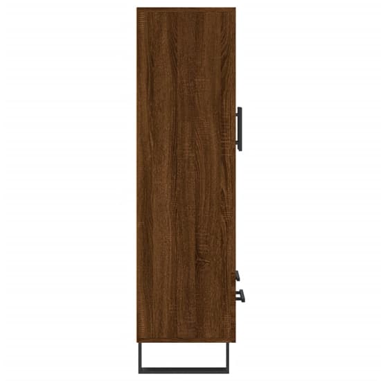 Kacia Wooden Highboard With 2 Doors 1 Drawers In Brown Oak_5