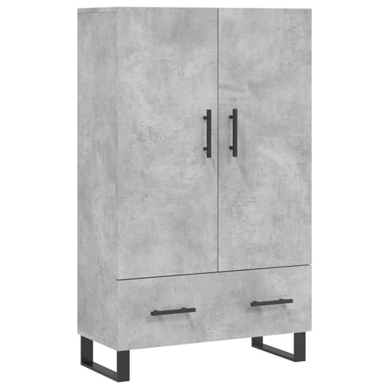 Kacia Wooden Highboard With 2 Doors 1 Drawers In Concrete Effect_2