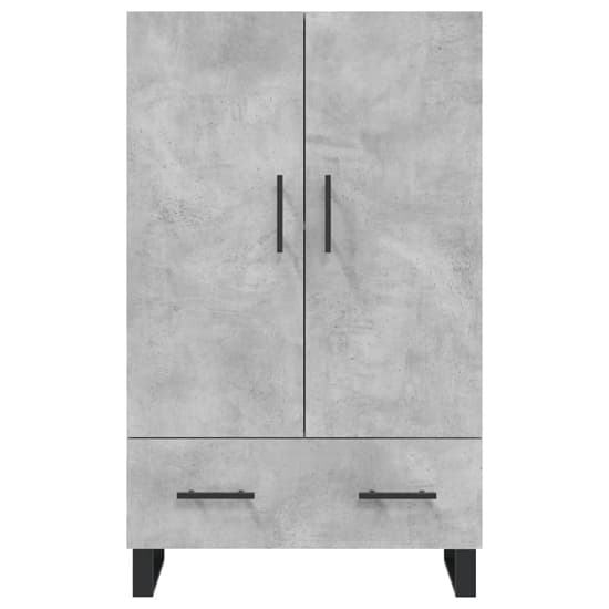 Kacia Wooden Highboard With 2 Doors 1 Drawers In Concrete Effect_4