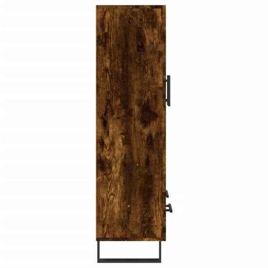 Kacia Wooden Highboard With 2 Doors 1 Drawers In Smoked Oak_5