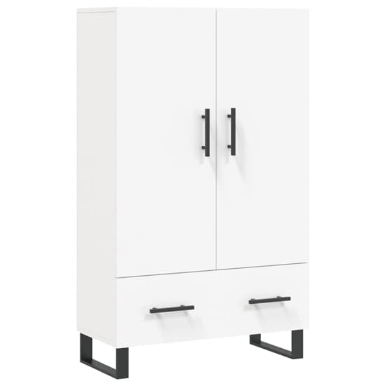 Kacia Wooden Highboard With 2 Doors 1 Drawers In White_2