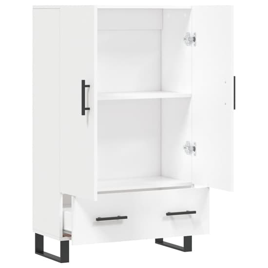 Kacia Wooden Highboard With 2 Doors 1 Drawers In White_3