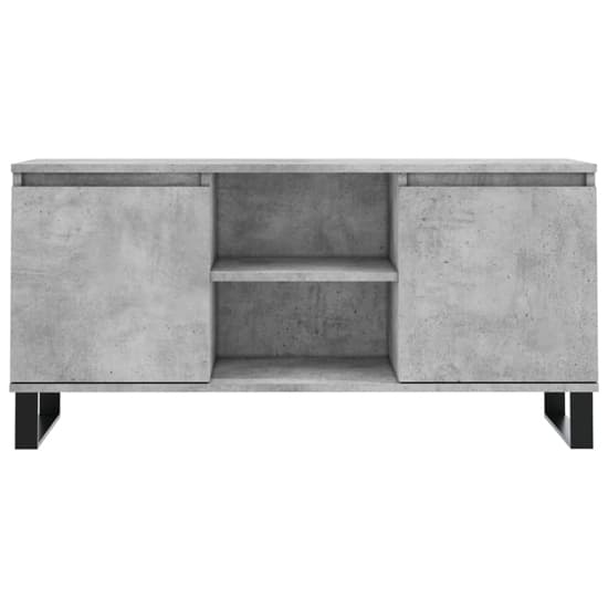 Kacia Wooden TV Stand With 2 Doors In Concrete Effect_4