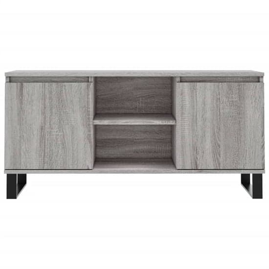 Kacia Wooden TV Stand With 2 Doors In Grey Sonoma Oak_2