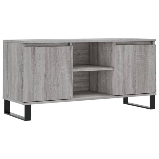 Kacia Wooden TV Stand With 2 Doors In Grey Sonoma Oak_3