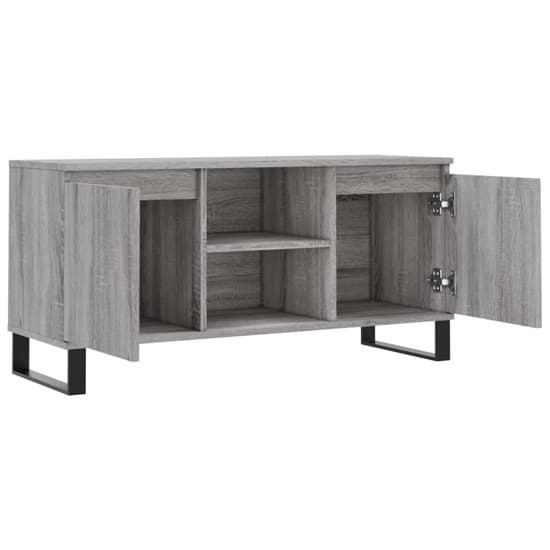 Kacia Wooden TV Stand With 2 Doors In Grey Sonoma Oak_4