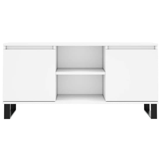 Kacia Wooden TV Stand With 2 Doors In White_3