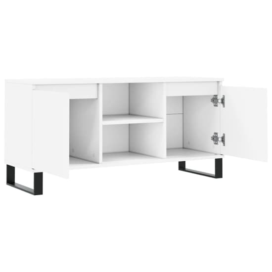 Kacia Wooden TV Stand With 2 Doors In White_4