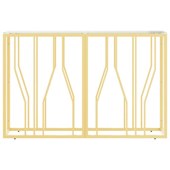 Kacy Clear Glass Console Table With Gold Frame_3